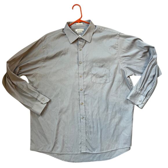 Van Heusen long sleeve, button down casual shirt, blue, men's 18 34/35 - Picture 2 of 8